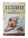 Blechschild "Bed & breakfast"